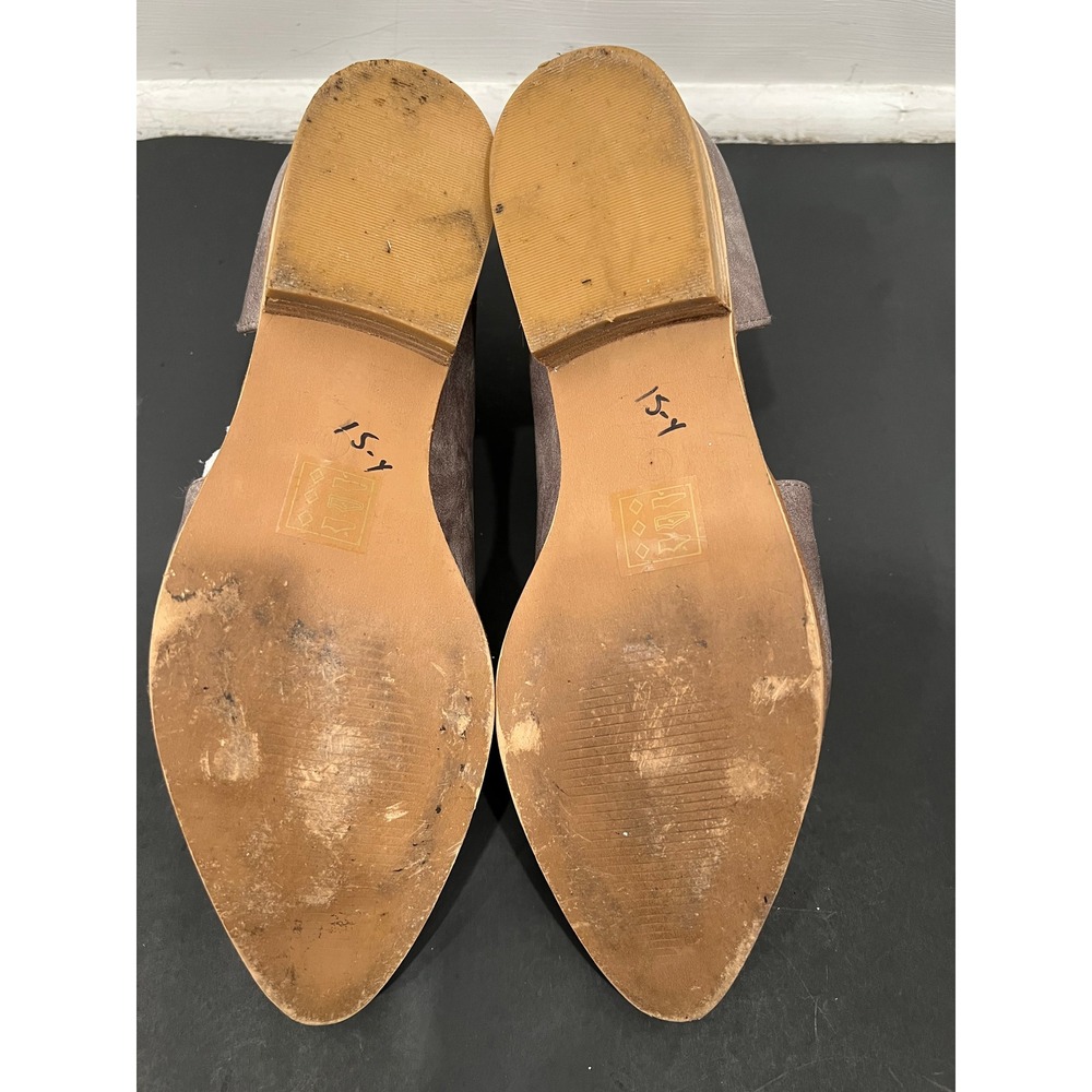 Beast Fashion Flats Womens Gray D'Orsay Pointed Toe Cut Out Size 10 Low Heel - Picture 2 of 11